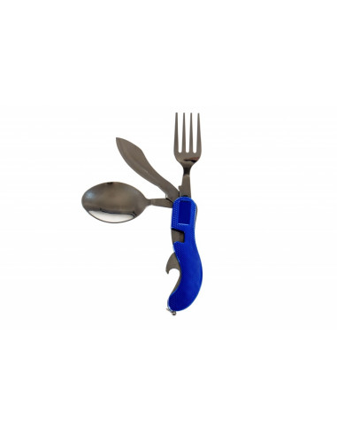 Couverts randonneur CAO - couverts 4 en 1 avec un décapsuleur