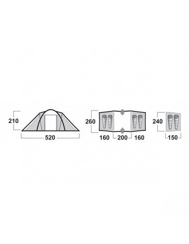 Tente HUSKY BOSTON 4 Personnes