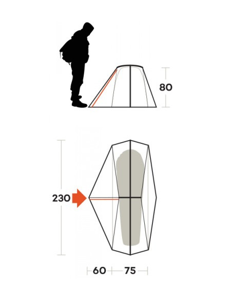 Tente Ferrino LIGHTENT 1 vert - Un modèle de légèreté et de fiabilité