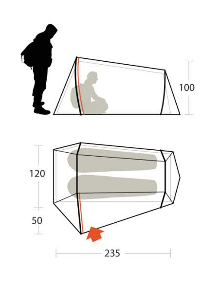 tente ultralite ferrino lightent 2 PRO vert deux places