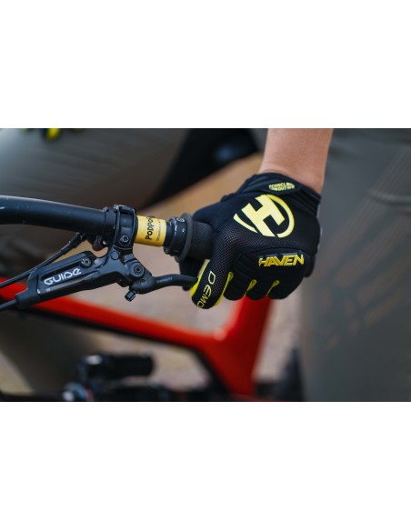 Gants longs VTT HAVEN Demo Noir/Jaune - Les gants 100% confort