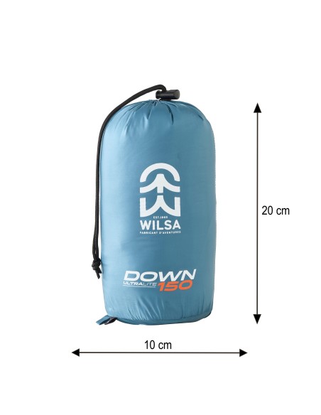 Couchage Wilsa Ultralite Down 150 BLEU -2°C