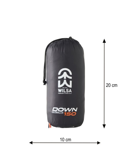 Couchage Wilsa Ultralite Down 150 -2°C : 90% duvet d’oie blanche !