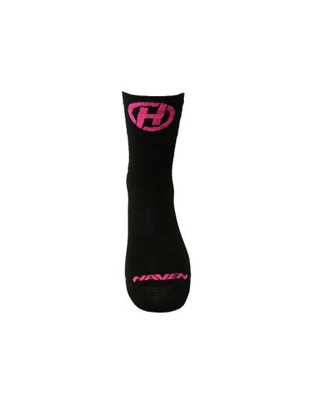 Chaussettes cyclisme Haven Lite Silver NEO Long Noir/Rose (pack 2 paires)