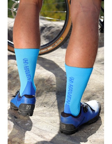 Chaussettes cyclisme Haven Structure Long Bleu (pack 2 paires)