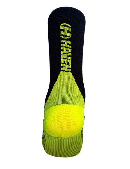 Chaussettes cyclisme Haven Structure Long Noir/Jaune (pack 2 paires)
